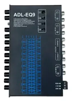 Bộ Chỉnh Âm ADL-EQ9 4.1 — Equalizer Chỉnh 50Hz–16KHz, Sub Siêu Trầm Cho Xe Hơi
